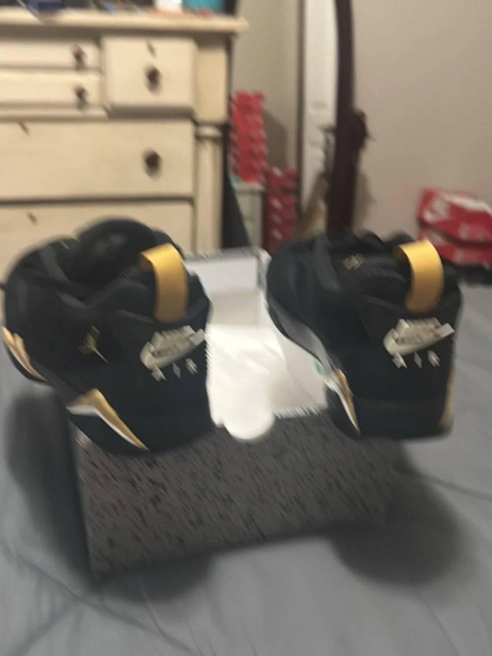 Men’s Jordan MVP 92 Black and Gold Men's Athletic Sneakers